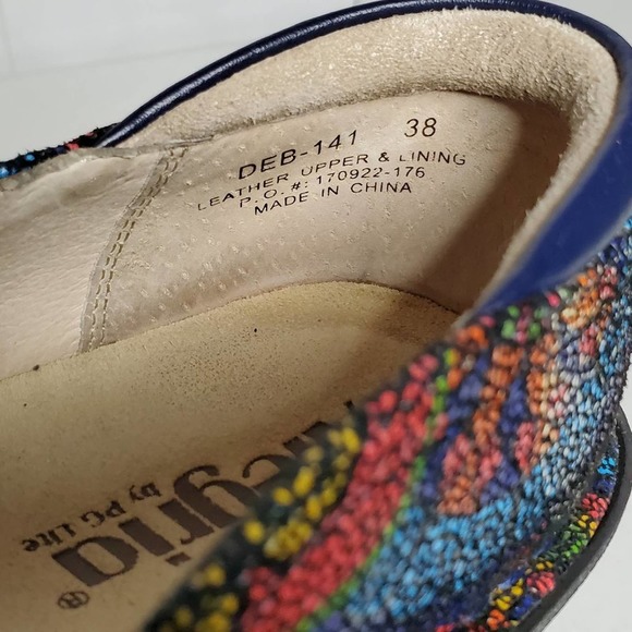 Alegria Debra Psych Fest Leather Wedge Heel Professional Clogs 38 - Picture 6 of 10